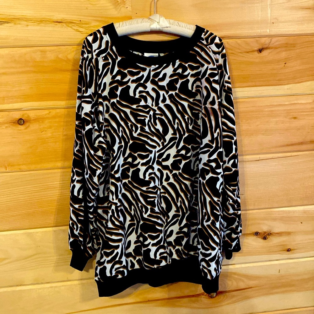 $14 Diane Gilman DG2 top-xl animal print